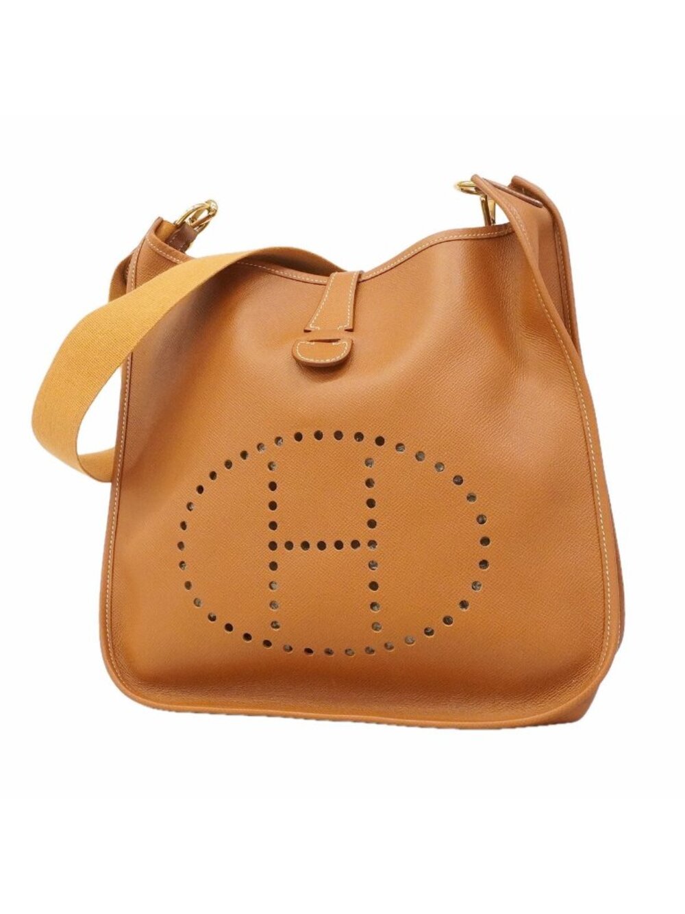 Hermes Shoulder Bag Evelyne Courchevel Gold